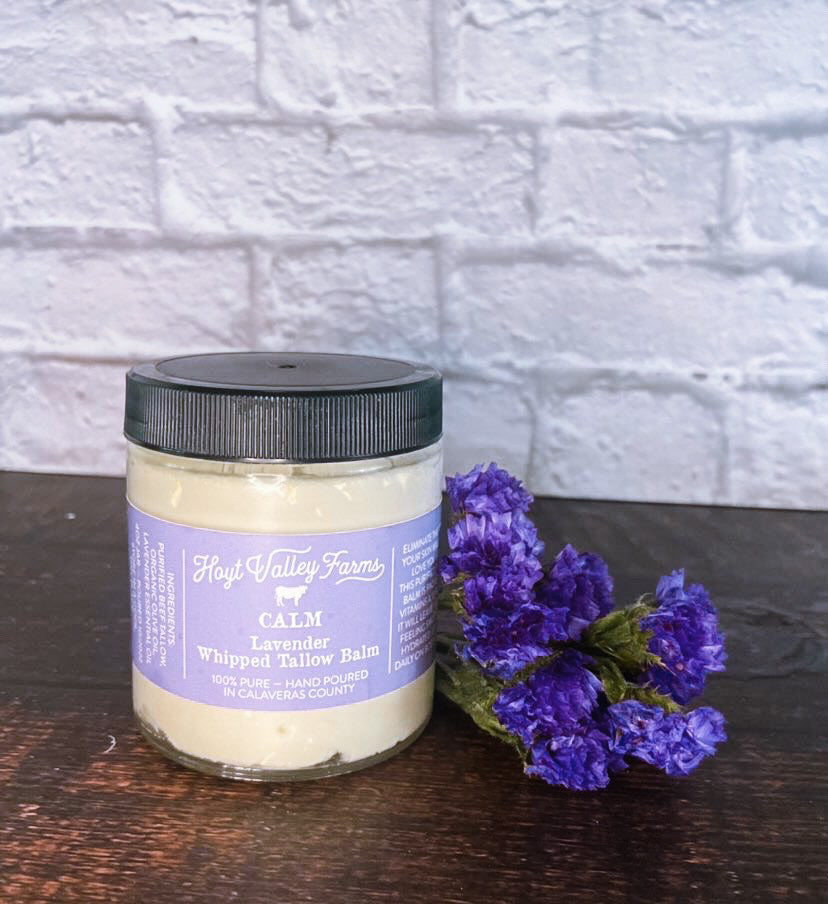 Peaceful Lavender Tallow and Beeswax Candle